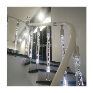 Balaustre de <span class=keywords><strong>cristal</strong></span> decorativo para escaleras, <span class=keywords><strong>barandilla</strong></span> de acrílico transparente, moderna - Product Image 1