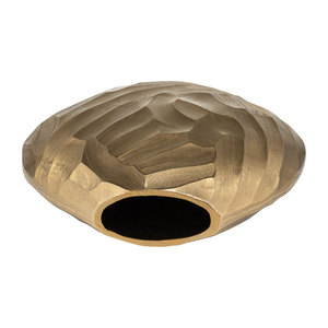 Vaso in Metallo Scolpito e Texturizzato, Moderno Vaso Decorativo per Fiori, per Soggiorno, Camera da Letto, Ufficio, Scrivania, Arredamento Casa - Product Image 5