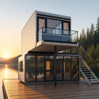 Maison préfabriquée Apple Cabin à deux étages, maison capsule à deux niveaux pour hôtel de villégiature, site de glamping et location de vacances