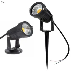 220V 110V 85-265V Tunggal Warna LED Landscape Garden Spot Light IP66 dengan Tanah Spike