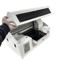 Printer UV Flatbed Mini A4 Mesin Cetak UV Asli untuk Penggunaan di Rumah Cocok untuk Casing Ponsel Kayu Akrilik Kaca Kanvas Kartu