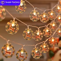 Weihnachts-LED IP65 Blinkende Lichterkette Ausgehöhlte Rentier-Hängelichter Dimmbar für Innen-/Außenraumdekoration