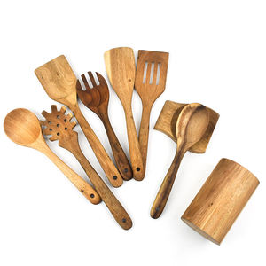 WDF أواني أكيا طبيعية ملعقة خشبية 9 غير لاصقة أوستند للمطبخ إكسسوارات طقم طهي - Product Image 2
