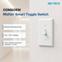 3 Yollu Akıllı Anahtar 15A 120V-125V IP44 Sesli Kontrol ve Dahili Prizli Akıllı Ev için (Matter/Wi-Fi)