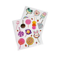 50 autocollants Kawaii en forme de sucettes pour journal, feuille d'autocollants de dessin animé mignons, imperméables, découpés à la forme pour agenda, carnet, scrapbooking, bricolage