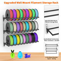 Rak Penyimpanan Filamen Printer 3D Rak Organizer Filamen Printer 3D Tempat Pajangan Terpasang Di Dinding Aksesori Printer 3D Bengkel