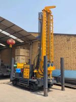 Machine de forage de puits d'eau sur chenilles avec moteur de pompe pour les projets de construction, géothermiques et l'excavation minière
