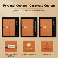 Ensemble de carnets haut de gamme personnalisés pour entreprise, format A5 avec stylo, fermoir métallique, ensemble de carnets pour offrir en cadeau, fabrication originale