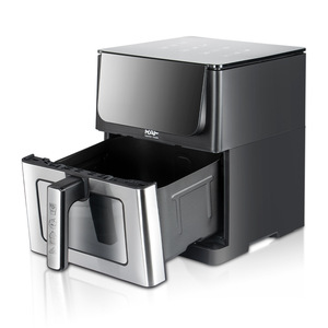 New Home 8L air Fryer Healthy Material Upper <b>Heating</b> <b>Tube</b> and Lower <b>Heating</b> <b>Tube</b> Touch Screen Control - Product Image 2