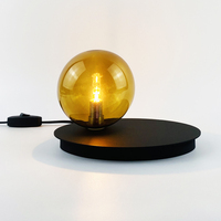 Lampe de fête LED portable Décoration de la maison Lumière de nuit Lampe de table en verre de luxe pour chambres à coucher