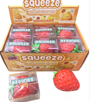 Jouets anti-stress en forme de boule de fraise, faits main, croustillants et moelleux, à rebond lent, en TPR, blocs de construction, simulation ASMR, vente en gros
