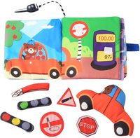 Mein kleines Auto Früh pädagogische Schwarz-Weiß-weiche Babybuch Stoff Stoff Bücher Set Spielzeug für Babys