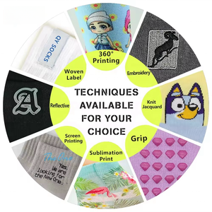 अनुकूलित डिजिटल प्रिंटिंग जिम और योग से चालक दल के मोजे धनुष जैक्वार्ड कढ़ाई लोगो टैरिफ में कमी तत्काल आदेश - Product Image 5