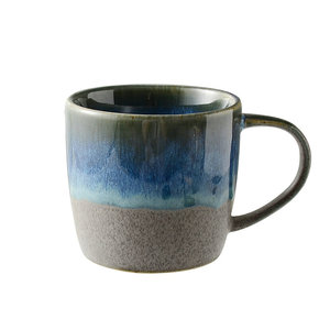 Tazza in ceramica smaltata a colori reattivi con <span class=keywords><strong>due</strong></span> colori in gres misto tazza da caffè tazza da tè in terracotta tazza retrò - Product Image 1
