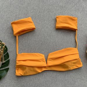 Traje de Baño de Una Pieza Negro Sólido de Cintura Alta para Mujer, Estampado de Puntos, Servicio OEM, Marca Privada - Product Image 4