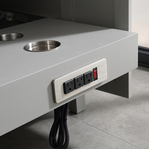 Meuble-lavabo de salle de bain haut de gamme de 60 pouces avec double vasque en céramique et caractéristiques résistantes à l'eau - Product Image 6