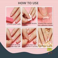 Pegatinas Adhesivas para Uñas Xingda, Transparentes, Fuertes, de Doble Cara, Resistentes al Agua y Transpirables