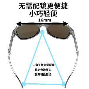 Lunettes de cyclisme créatives YeStar, monture argentée, bleu éblouissant, pliables, en métal, pour hommes, lunettes de sport - Product Image 2