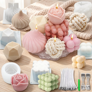 <span class=keywords><strong>Kit</strong></span> Completo Professionale <span class=keywords><strong>per</strong></span> la Creazione <span class=keywords><strong>di</strong></span> <span class=keywords><strong>Candele</strong></span> Fai-da-Te in Cera <span class=keywords><strong>di</strong></span> <span class=keywords><strong>Soia</strong></span> Profumata con Silicone, <span class=keywords><strong>per</strong></span> Principianti e Avviamento Attività Artigianale - Product Image 1