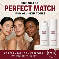 Fond de Teint Teinté Adaptatif SPF 50, Teinte Intelligente, Fini Rose, Flacon Airless, Marque Privée, Logo Personnalisé, OEM