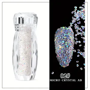 Ensemble de strass étincelants effet caviar - Accessoires 3D en cristal pour nail art - Conception de manucure féerique DIY pour occasions spéciales - Product Image 3
