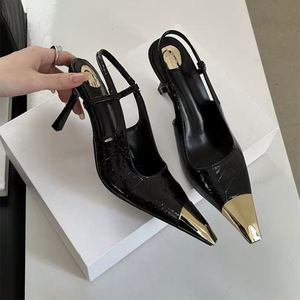 รองเท้าส้นสูงแบบสวมเปิดส้น ดีไซน์หรูหราสำหรับผู้หญิง ขายส่ง แฟชั่นอินเทรนด์ ปลายแหลม ส้นตึกสูงพิเศษ ระบายอากาศได้ดี เหมาะสำหรับฤดูร้อนและกิจกรรมกลางแจ้ง - Product Image 3