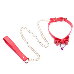 สร้อยคอหนังพร้อมโบว์และกระดิ่งสำหรับผู้หญิง เครื่องประดับแฟชั่น - Product Image 5