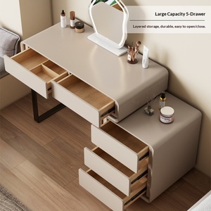 Tocador de Maquillaje con Espejo LED de 70/90/110/130CM, Tocador con Múltiples Cajones, Muebles Modernos para Dormitorio - Product Image 2