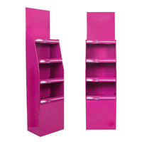 Support d'affichage portable pliable à 4 niveaux en carton ondulé personnalisé pour les aliments, les collations, les bonbons, matériau écologique