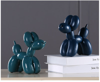 Moderne Nordique Chiot Résine Ballon Chien Artisanat Créatif Sculpté Gravure En Métal pour La Maison Salon Cadeau pour En Gros