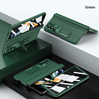 Étui de téléphone à membrane intégrée pour Samsung Z Fold 3 4 5 6 en métal et cuir avec support, compatible Galaxy Z Fold 7/8