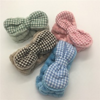 Bestselling Pluche Pluche Boog Elastische Make Douche Hoofdband Mode Elastische Haaraccessoires