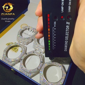 Boîtier et lunette de montre Hip Hop en laiton GA2100VVS, sertis de diamants Moissanite et de diamants Paas, testés au testeur de diamants, bijoux Hip Hop - Product Image 6