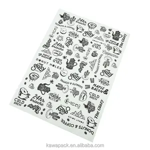 White Kraft Brown Recycled Takeaway Wrapping Paper With Custom Printing