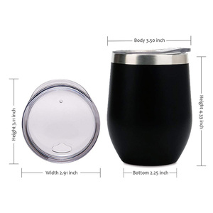 12oz Double Paroi Tasse à Café Sous Vide En Acier Inoxydable Vin gobelets - Product Image 6