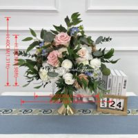 Nouvelle conception d'usine, boule de fleurs artificielles réalistes de haute qualité (Gypsophile et Rose) pour la décoration de mariages et de la Saint-Valentin