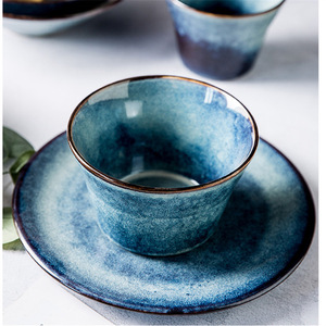 مجموعة أدوات خدمة غير منتظمة بألوان ايكا نوردية مزججة بألوان 18 24 32 زرقاء قابلة للتخصيص - Product Image 4