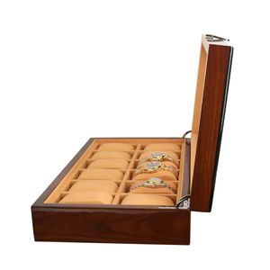 Boîte de rangement pour montres de haute qualité, personnalisée, écologique, rectangulaire, en bois de rose brun, pour hommes - Product Image 2