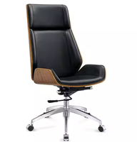 La salle de conférence de chaise de bureau exécutif de personnel de société préside la chaise en cuir avec les roues mobiles