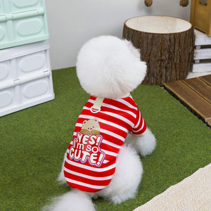 A righe <span class=keywords><strong>Beat</strong></span> vestiti per animali domestici per cani gatti autunno inverno giacca calda in pile vestito per cuccioli felpa felpa con cappuccio per cani vestiti carini per cani - Product Image 3