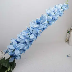 124 см Высококачественный декоративный светло-голубой искусственный дельфиний цветок Гуанчжоу