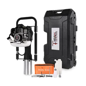 2-Stroke Mix Oil Petrol Powered Post pounder with 1pc 100mm adapter 1pc 60-78mm sleeve and retainer