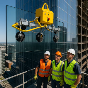 Новый электрический вакуумный подъемник для стекла грузоподъемностью 600 кг с 4 присосками, дистанционным и ручным управлением для подъема гранита, мрамора и камня - Product Image 3