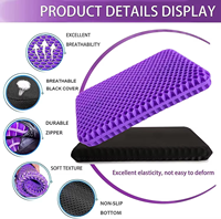 Coussin de siège ergonomique orthopédique personnalisable en TPE pour le fessier, soulageant le stress, avec gel rafraîchissant pour le coccyx, pour chaise de bureau et siège de voiture
