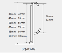 Porte-étiquettes de prix en PVC transparent pour supermarché, support de bande de rayonnage en plastique, porte-étiquettes de rayonnage