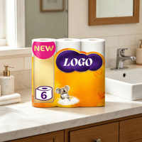 Papier toilette en gros, fabrication sur mesure, rouleaux de papier toilette doux 2/3/4/5/6 plis