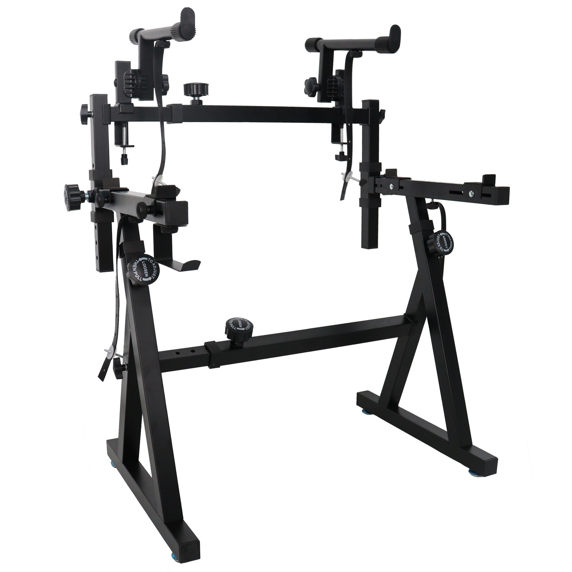 Support de clavier numérique en forme de Z (double couche BK avec repose-pieds)