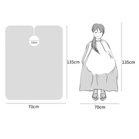 Cape de coupe pour enfants en gros Tablier de salon imprimé dinosaure imperméable pour barbier et usage domestique