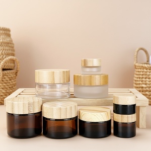 Envase de Crema con Patrón de Madera Marrón de Alto Brillo de 5g, 10g, 15g, 30g, 50g - Envases al por Mayor para Crema Facial para Marcas de Belleza - Product Image 2