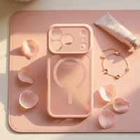 Coque de téléphone magnétique translucide antichoc avec protection d'objectif anti-jaunissement pour iPhone 17 Pro Max 16 15 14 Plus MOQ 500
